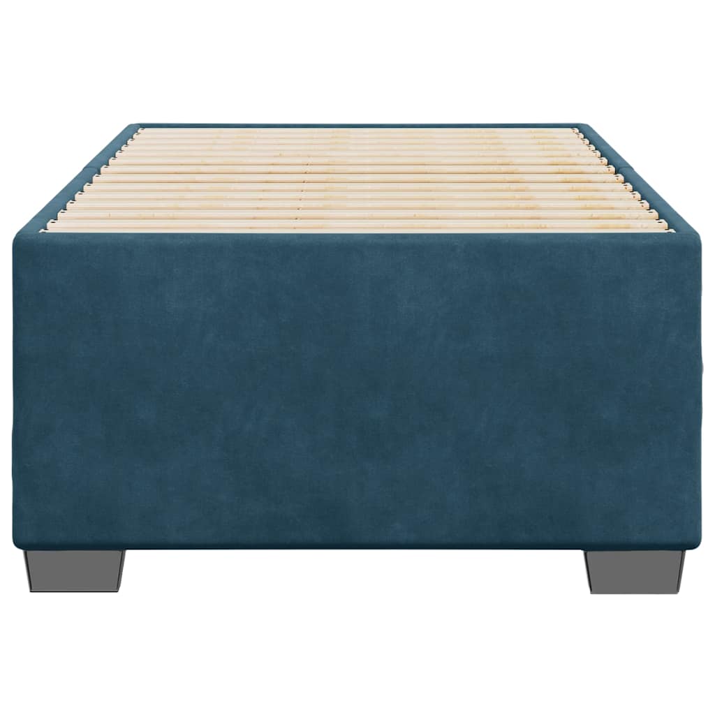 Estrutura de cama 100x200 cm veludo azul