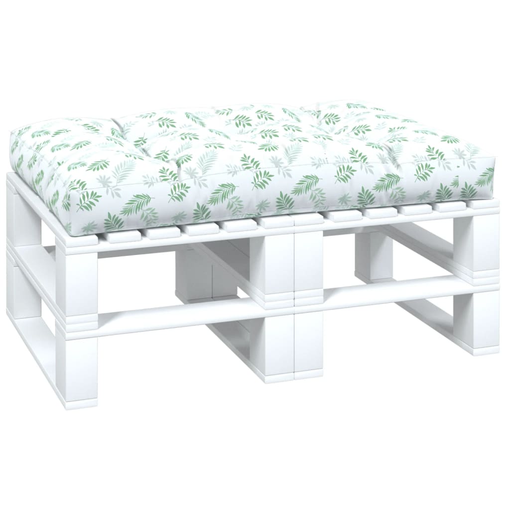 Almofadão para sofá de paletes 120x80x12cm tecido padrão folhas