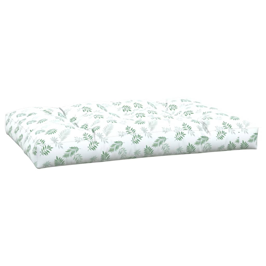 Almofadão para sofá de paletes 120x80x12cm tecido padrão folhas