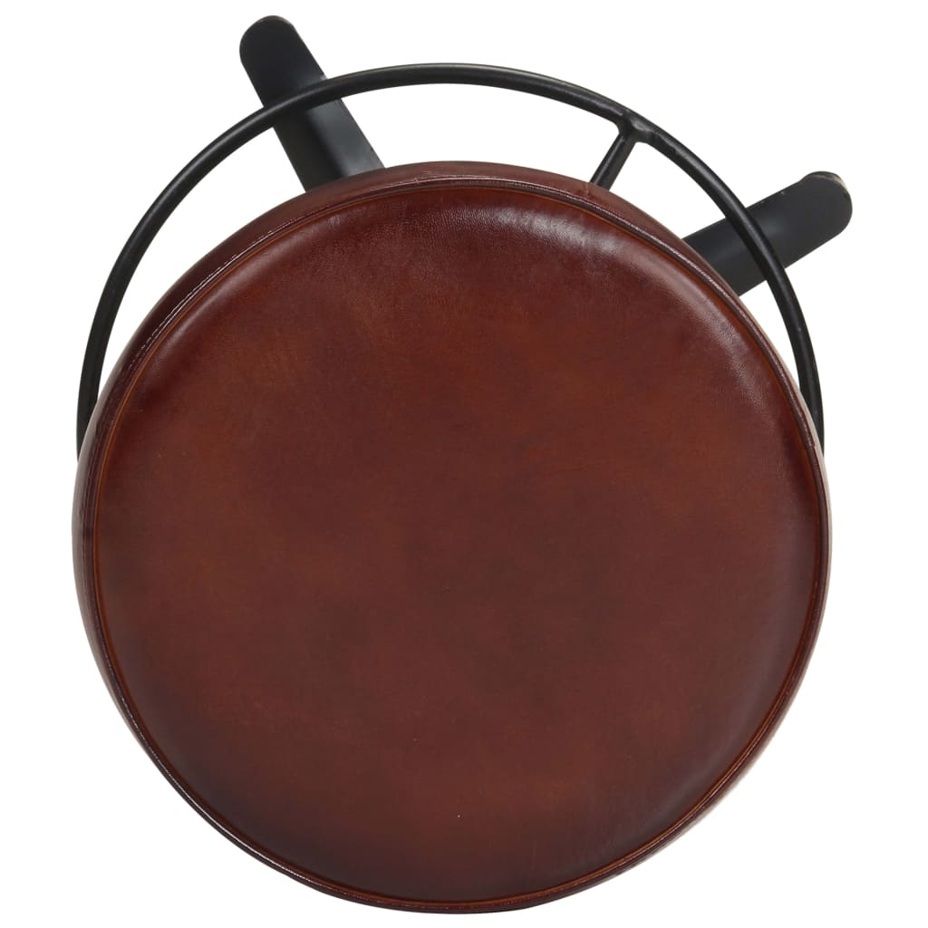 Bancos de bar 2 pcs 76 cm couro genuíno