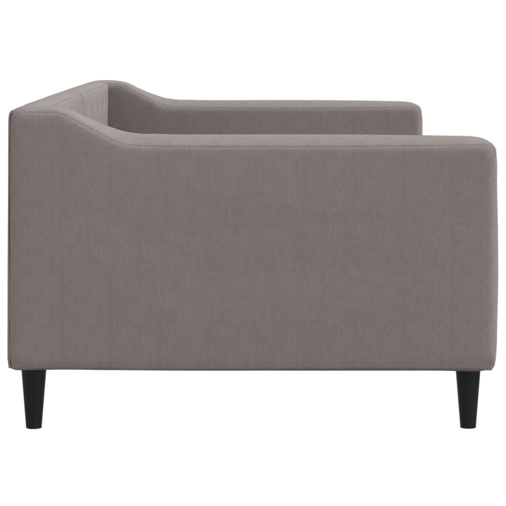 Sofá-cama 90x200 cm tecido cinzento-acastanhado