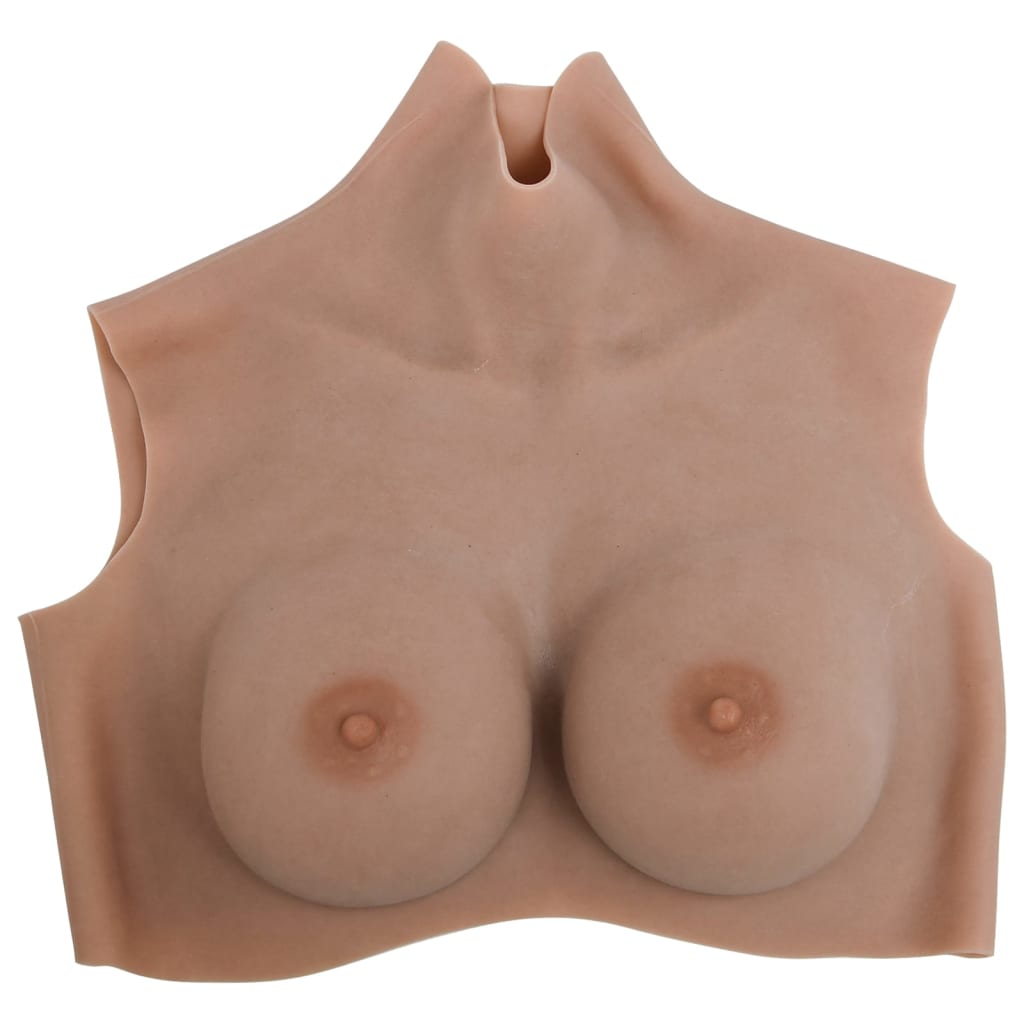 Peitoral de silicone bronzeado copa d