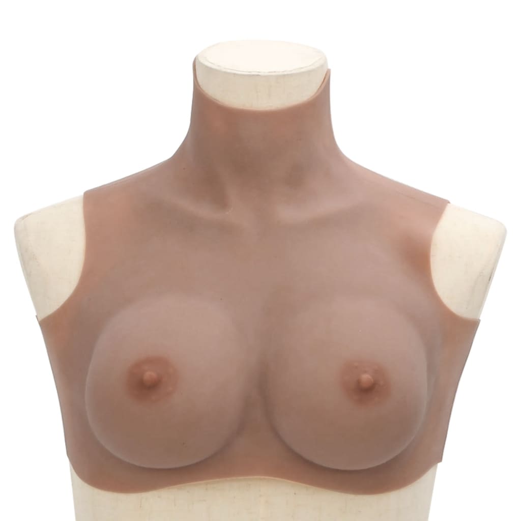 Peitoral de silicone bronzeado copa d