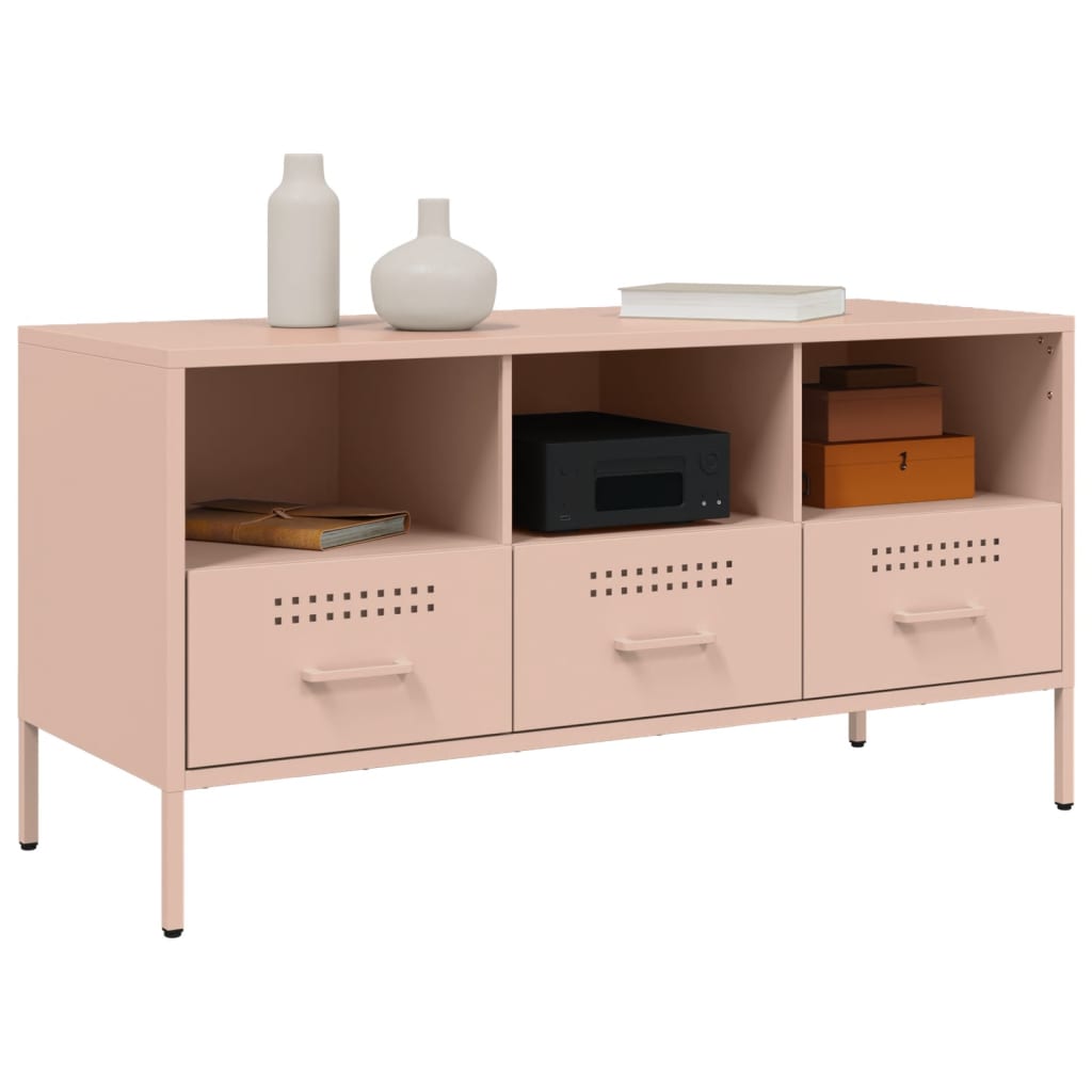 Móvel de TV 100,5x39x50,5 cm aço rosa