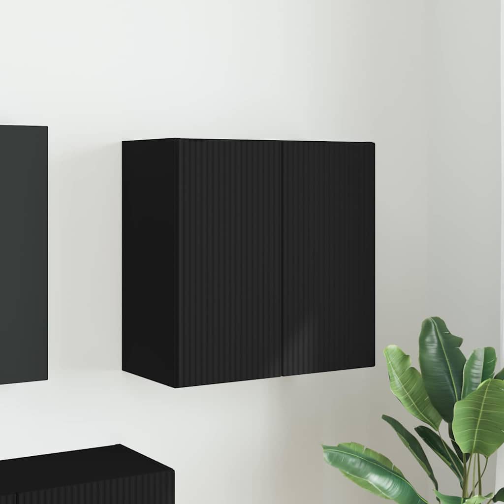 Armário de TV de parede 59,5 x 31 x 60 cm preto