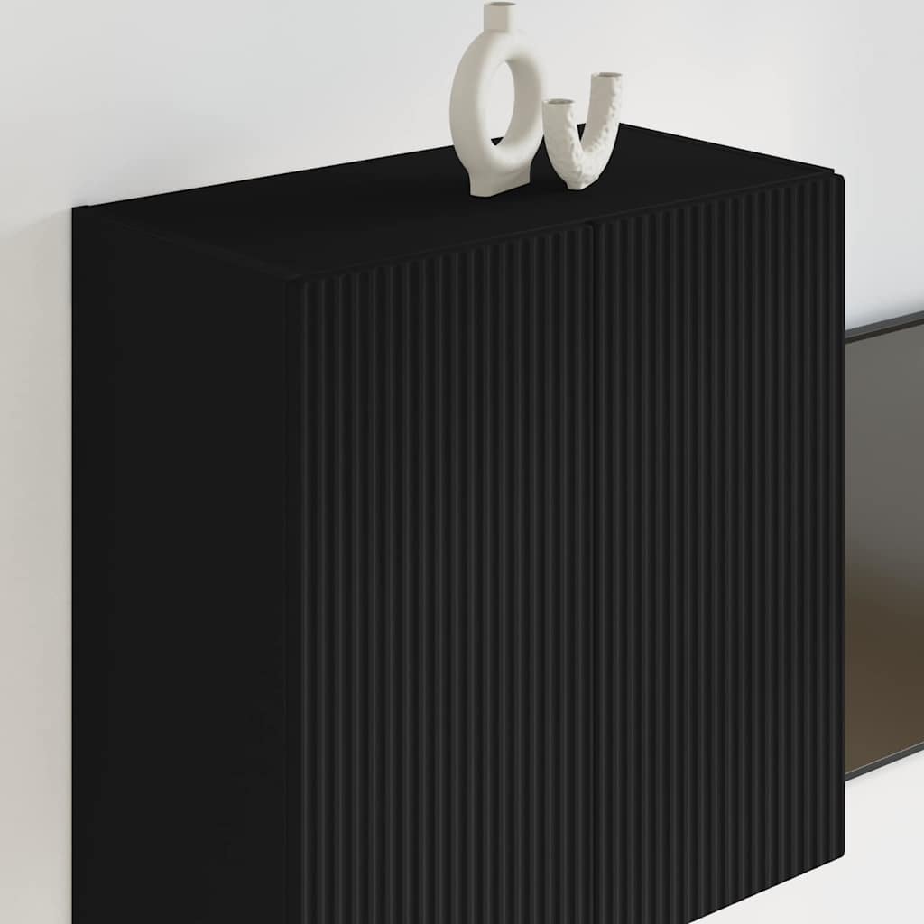 Armário de TV de parede 59,5 x 31 x 60 cm preto