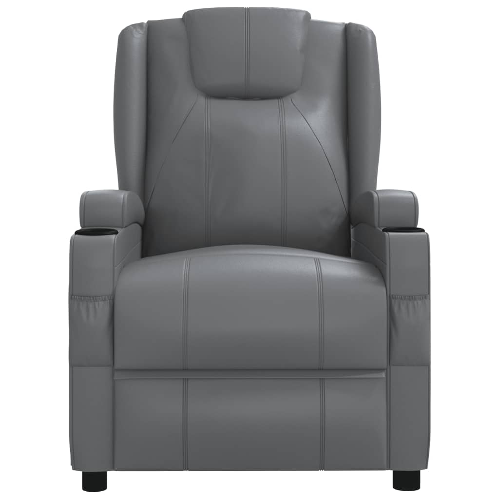 Poltrona elétrica de massagens couro artificial antracite