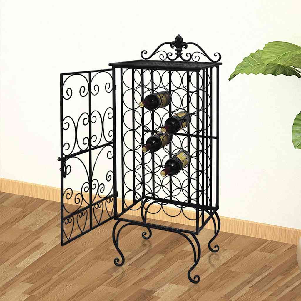 Garrafeira, suporte de metal para 28 garrafas de vinho