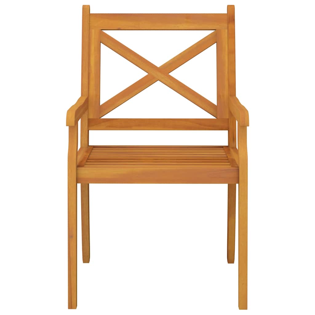 Cadeiras de jantar para exterior 4 pcs acácia maciça