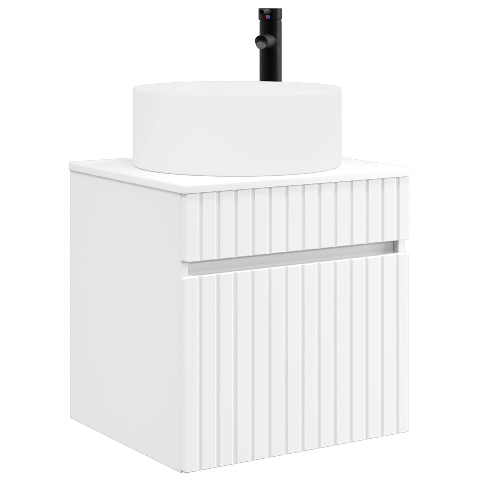 Vanidade de pia de parede branco 49 x 44,5 x 65,5 cm