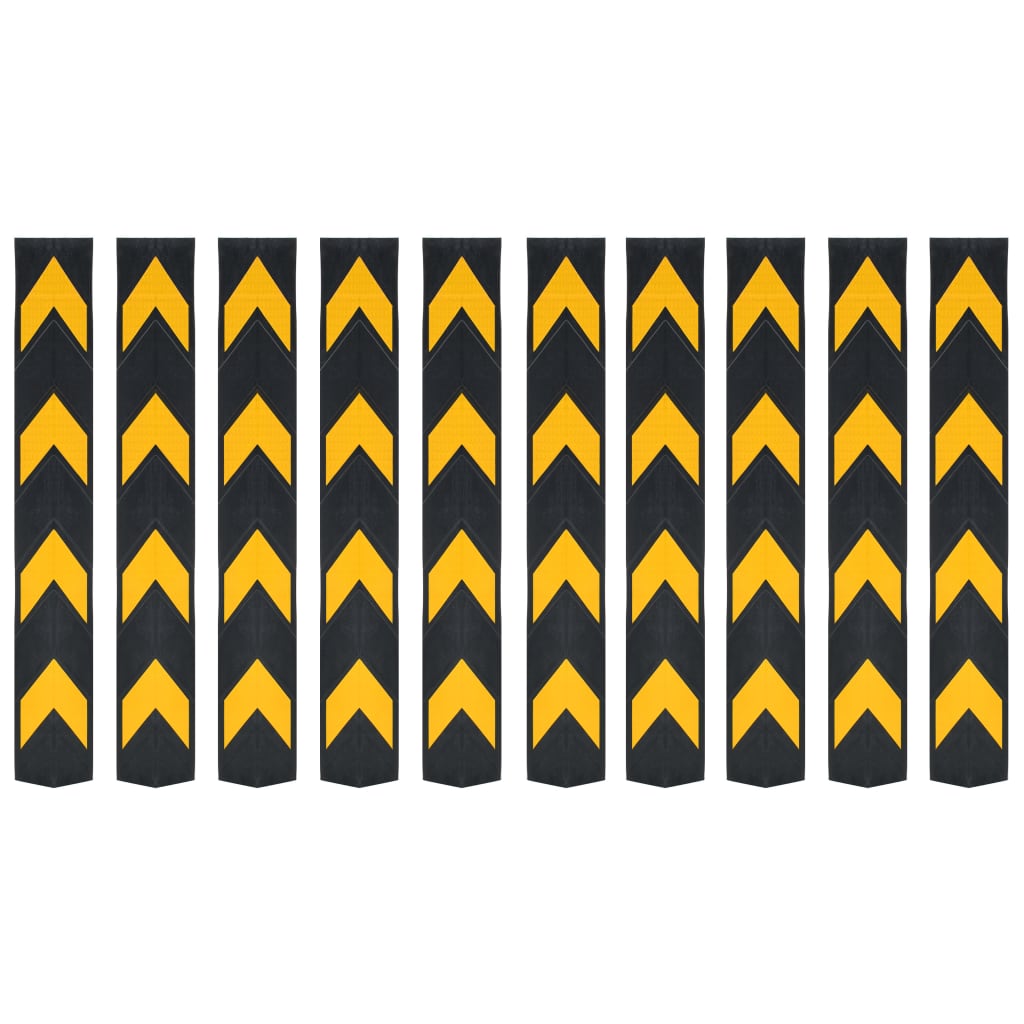 Faixas de sinalização refletoras 10 pcs borracha 80 cm