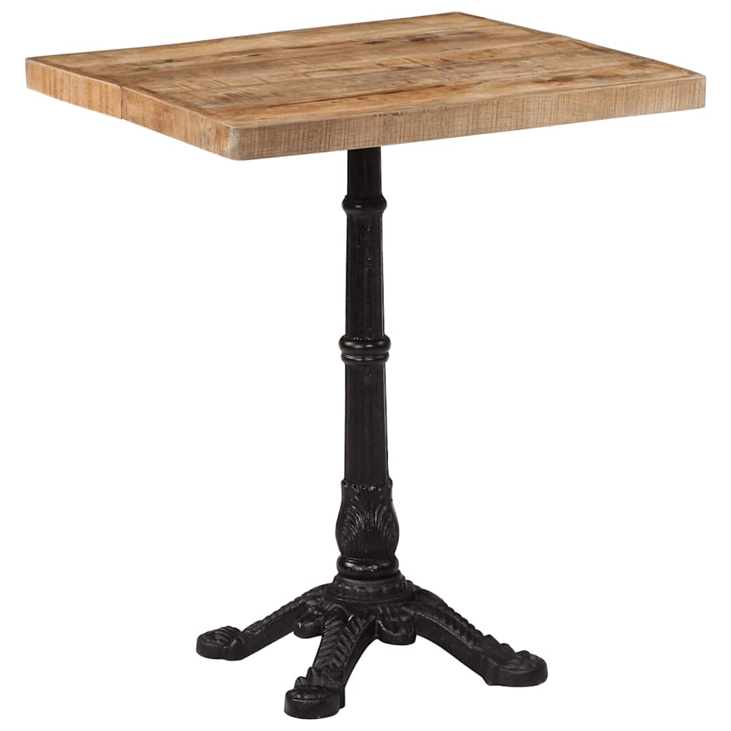 Mesa bistrô 60x60x77 cm madeira de mangueira áspera