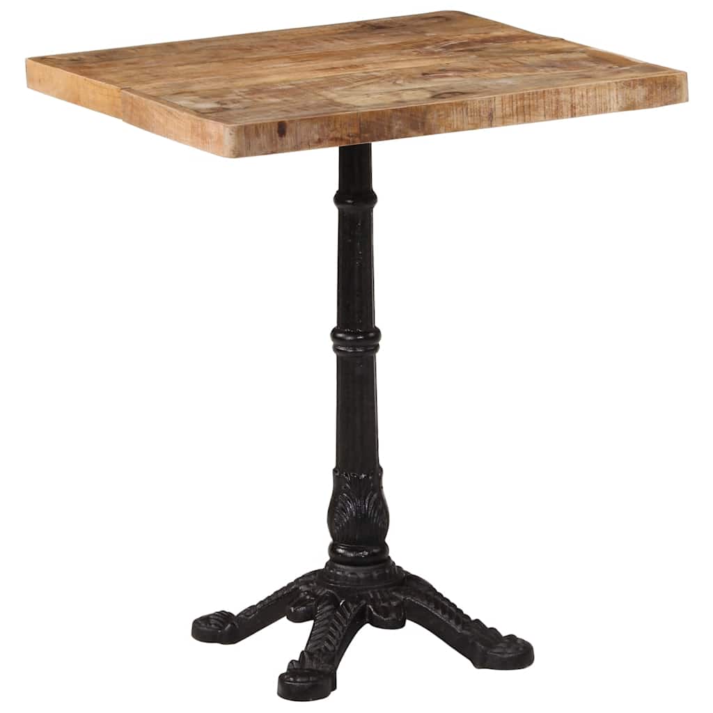 Mesa bistrô 60x60x77 cm madeira de mangueira áspera