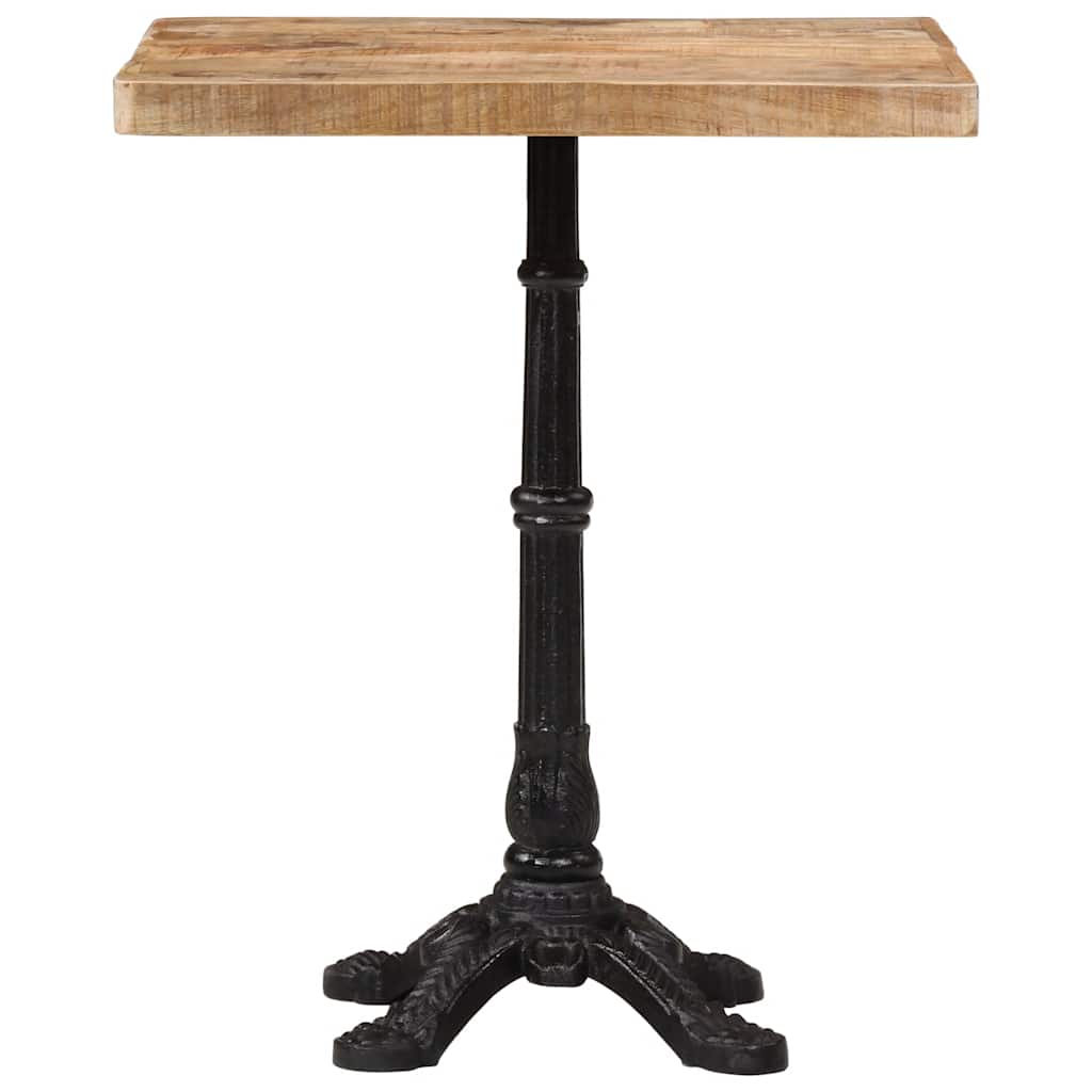 Mesa bistrô 60x60x77 cm madeira de mangueira áspera