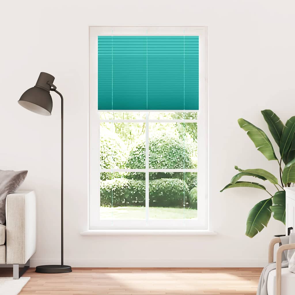 Gasolina verde plissada cega 110x200 cm largura tecido 109,4cm