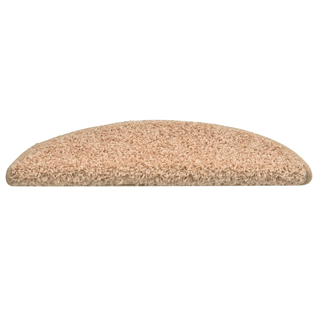 Tapetes de escada 30 peças 56x17x3 cm dourados semicirculares