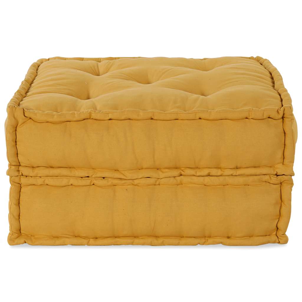 Unidade de sofá modular 70x70x36 cm tecido amarelo