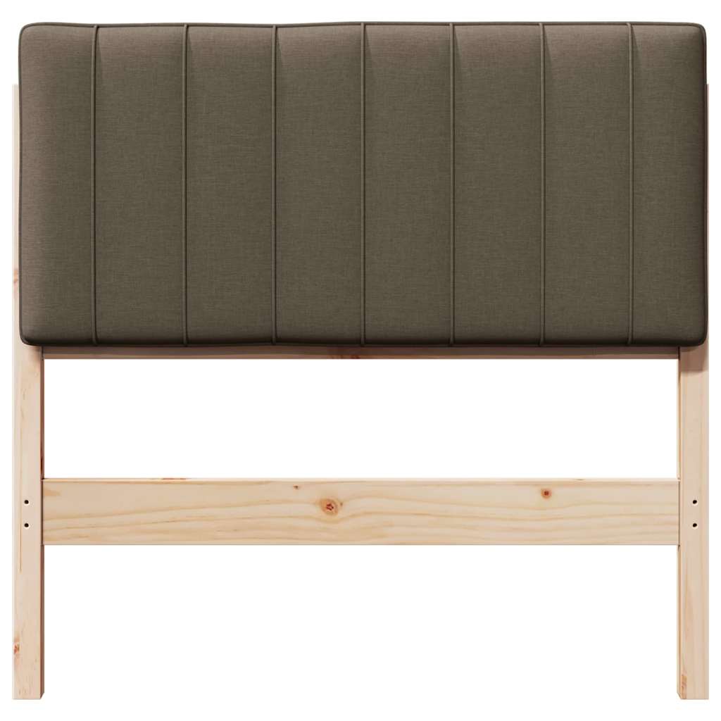 Cabeceira estofada com cabeceira marrom e taupe 90 cm