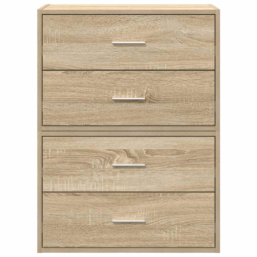 Armários c/ 2 gavetas 2 pcs 60x31x40cm derivados madeira