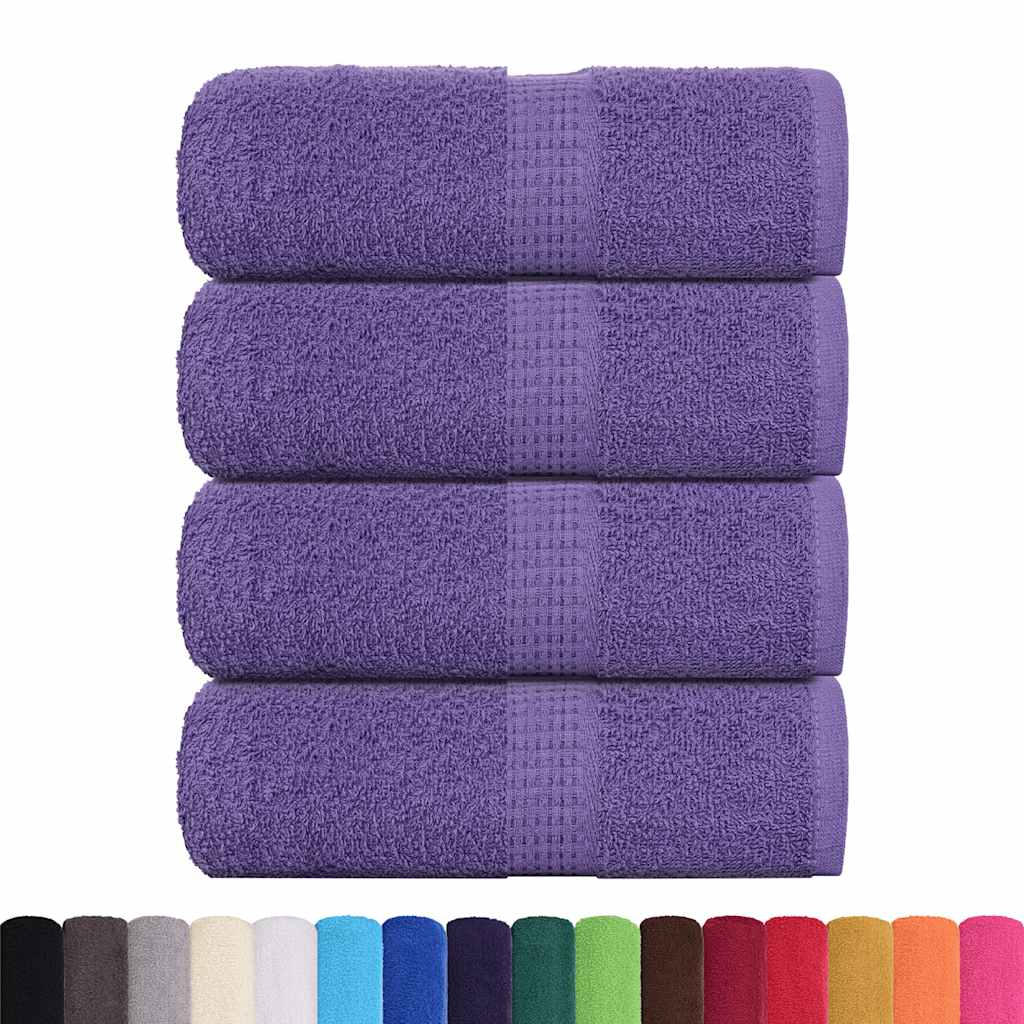 Toalhas de rosto frogn 4 peças roxo 30x30 cm 360 g/m²