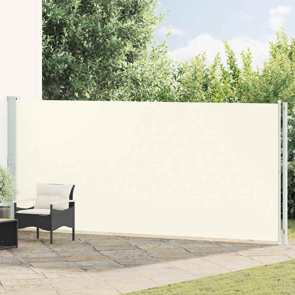 Toldo lateral retrátil de pátio 180x600 cm cor creme