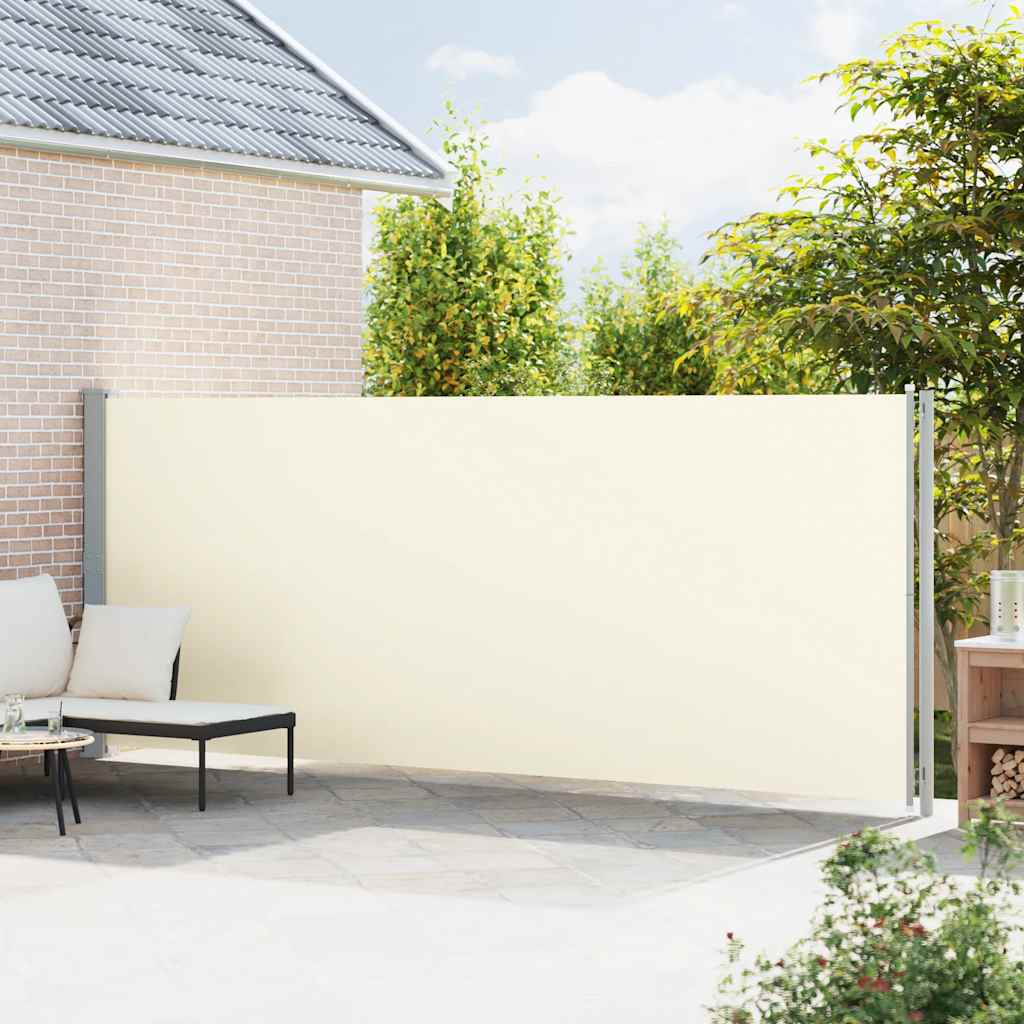 Toldo lateral retrátil de pátio 180x600 cm cor creme