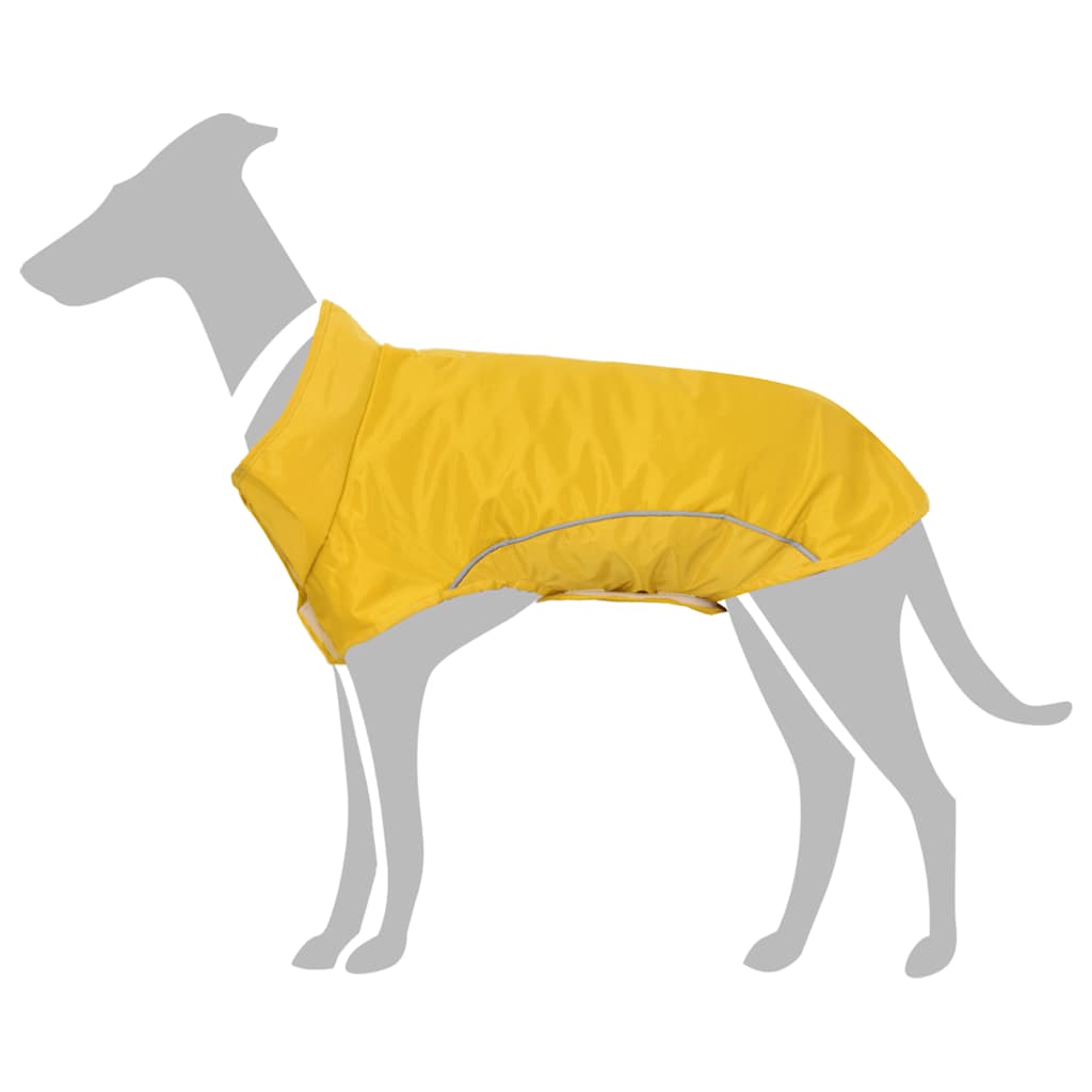 Capa de chuva para cães com tiras reflectoras amarelo m