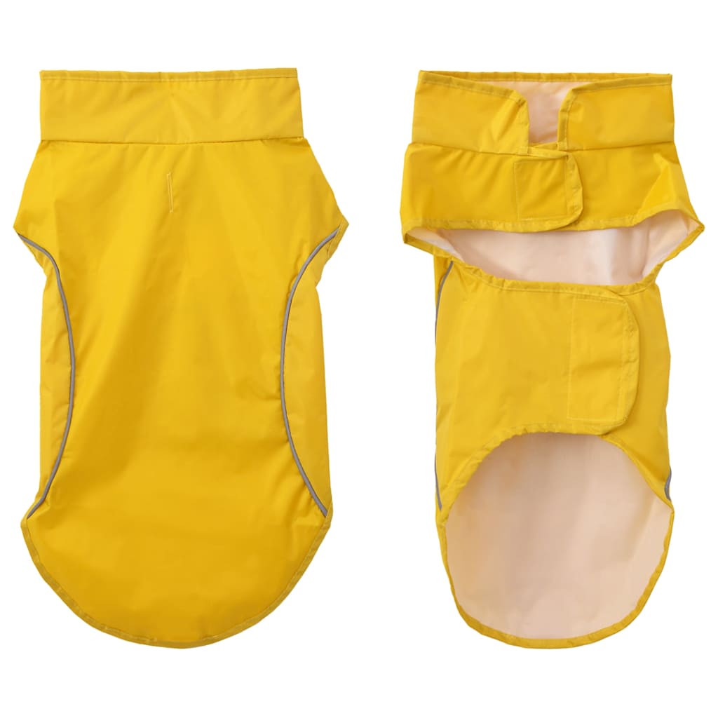 Capa de chuva para cães com tiras reflectoras amarelo m