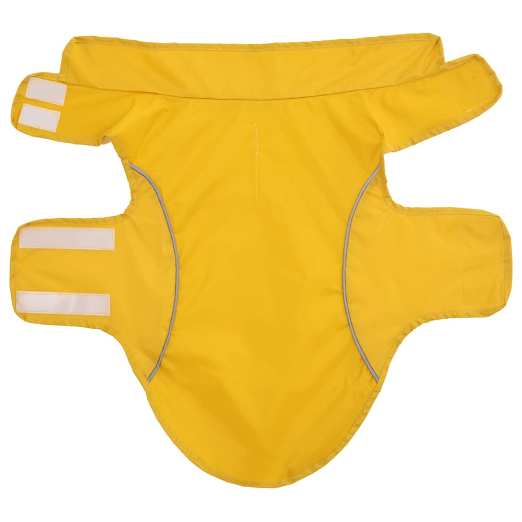 Capa de chuva para cães com tiras reflectoras amarelo m