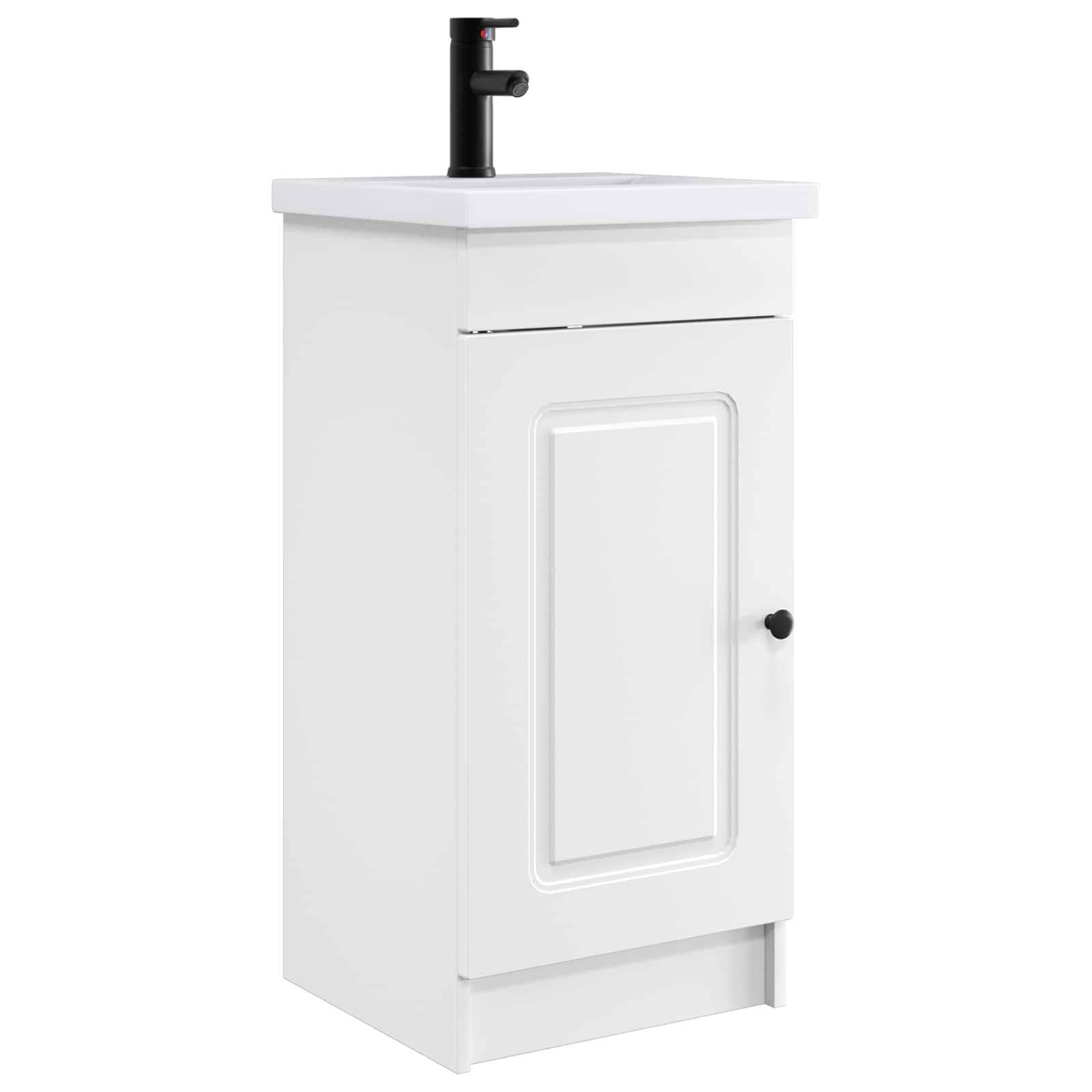 Gabinete de banheiro com pia branco 42 x 40 x 84,5 cm