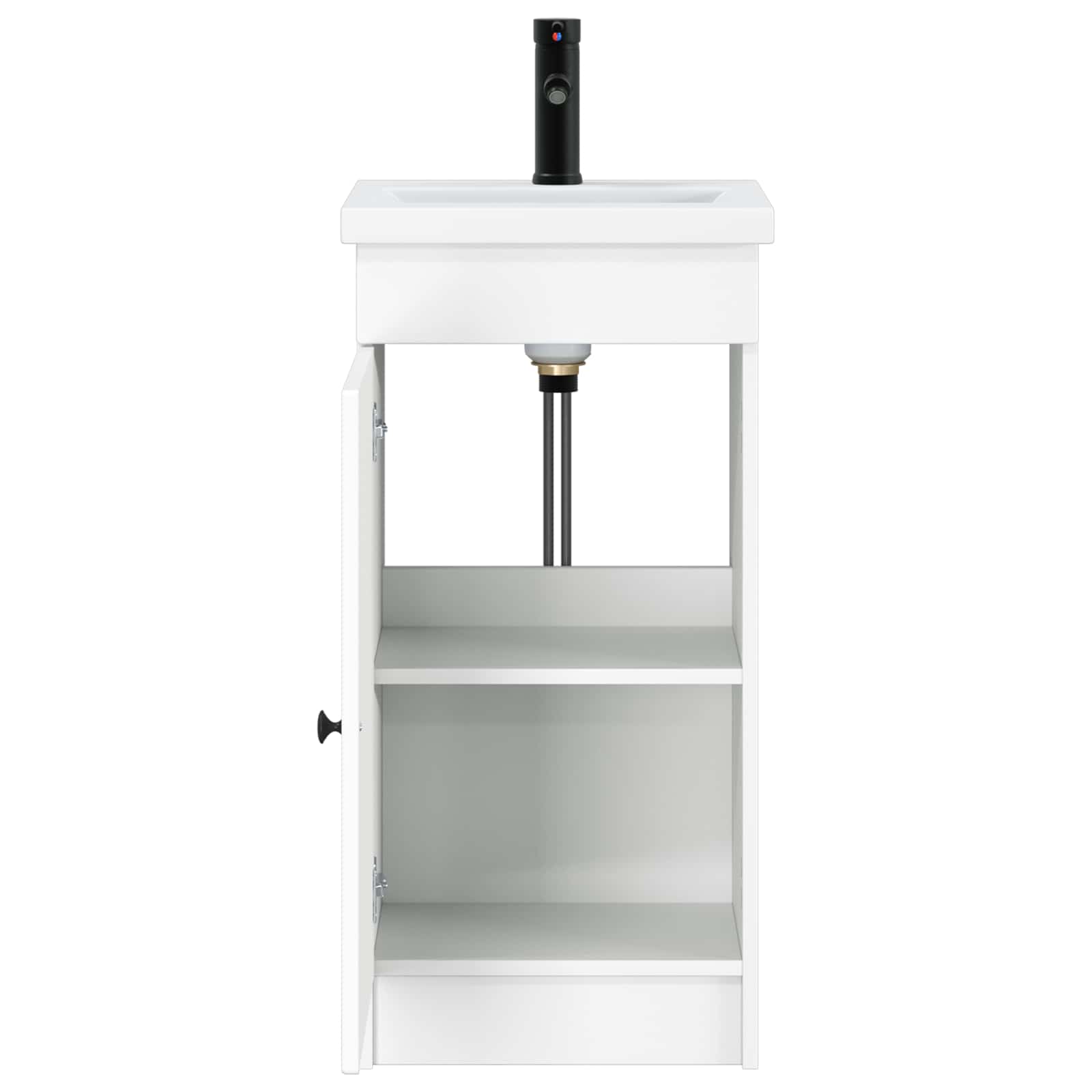 Gabinete de banheiro com pia branco 42 x 40 x 84,5 cm