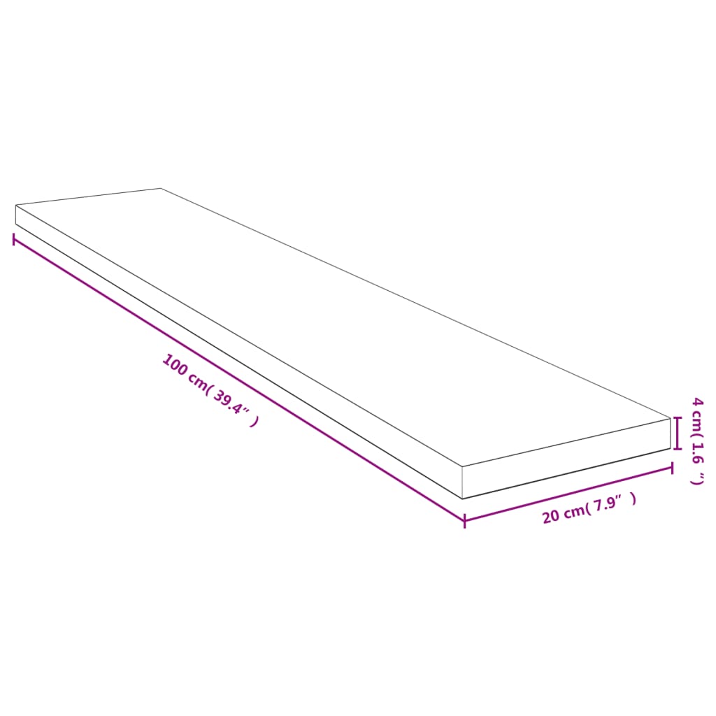 Prateleira de parede 100x20x4 cm bambu