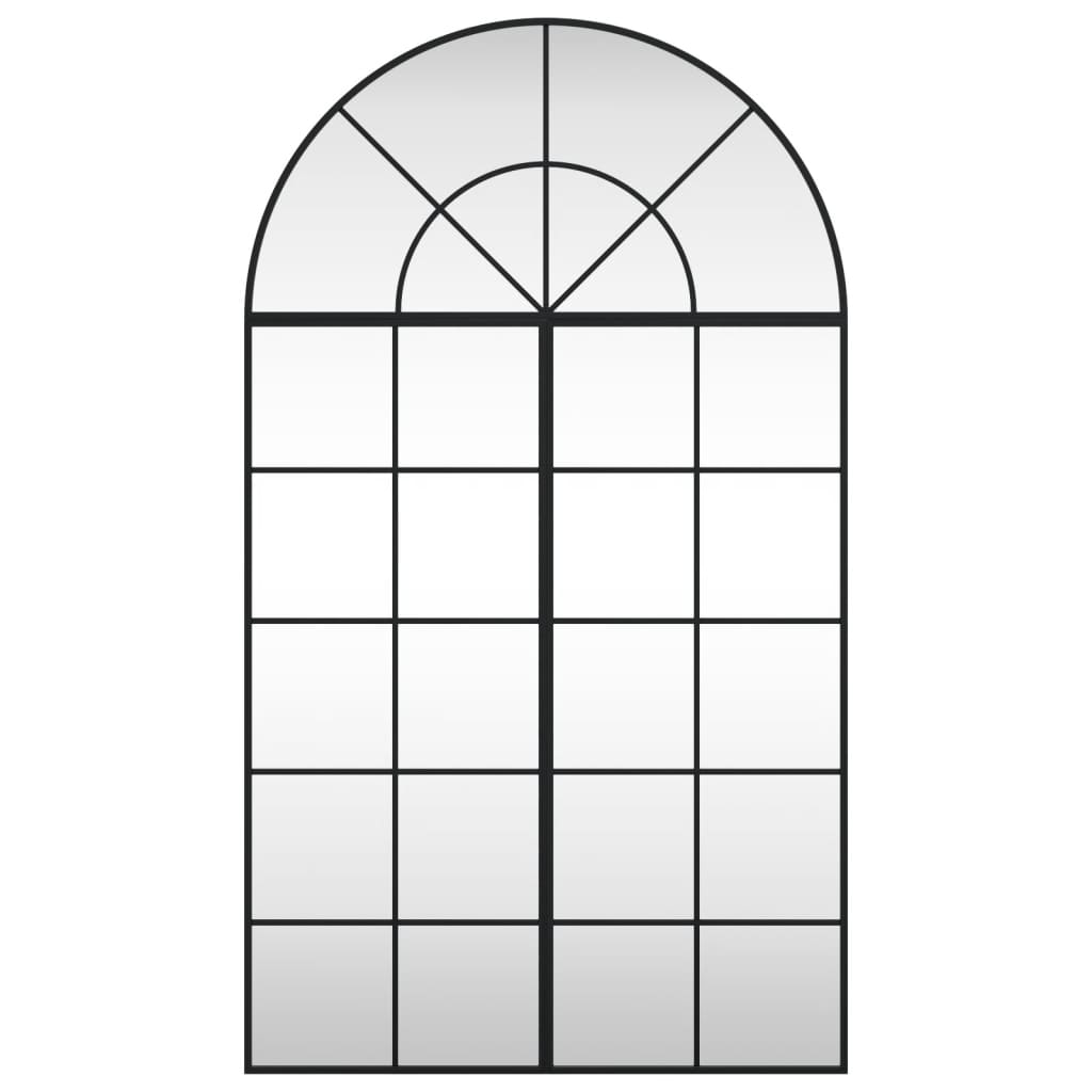 Espelho de parede arqueado 80x140 cm ferro preto