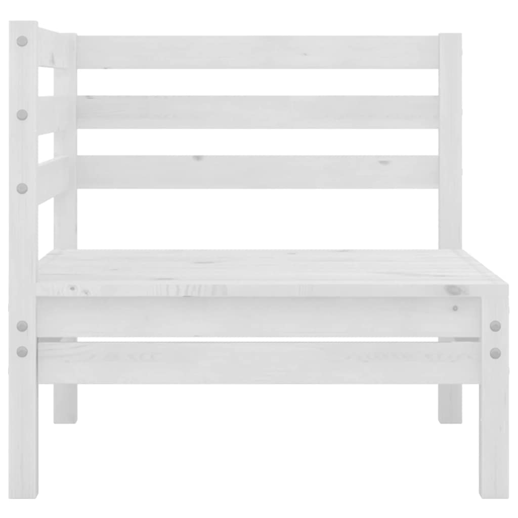 3 Pcs conjunto lounge de jardim pinho maciço branco