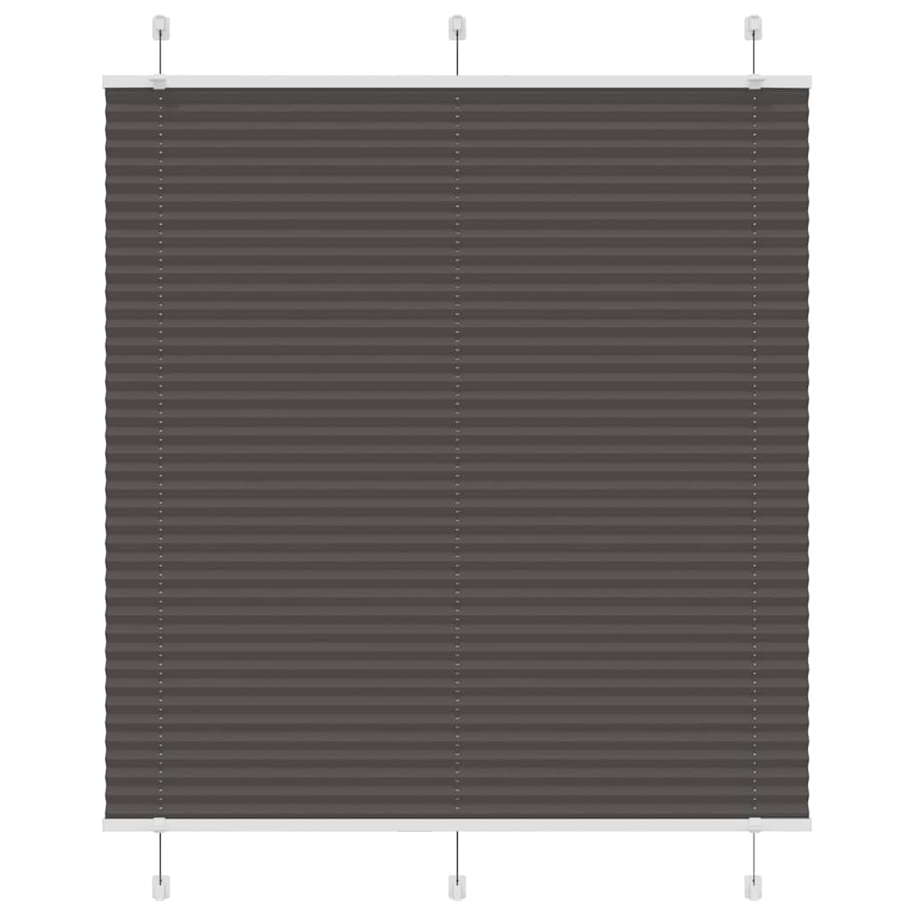 Preto plissada cega 120x100 cm largura tecido 119,4cm poliéster