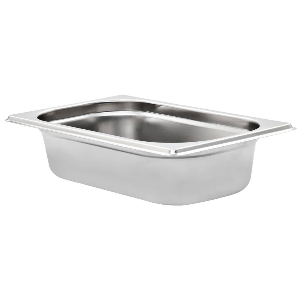 Recipientes gastronorm 8 pcs gn 1/4 65 mm aço inoxidável