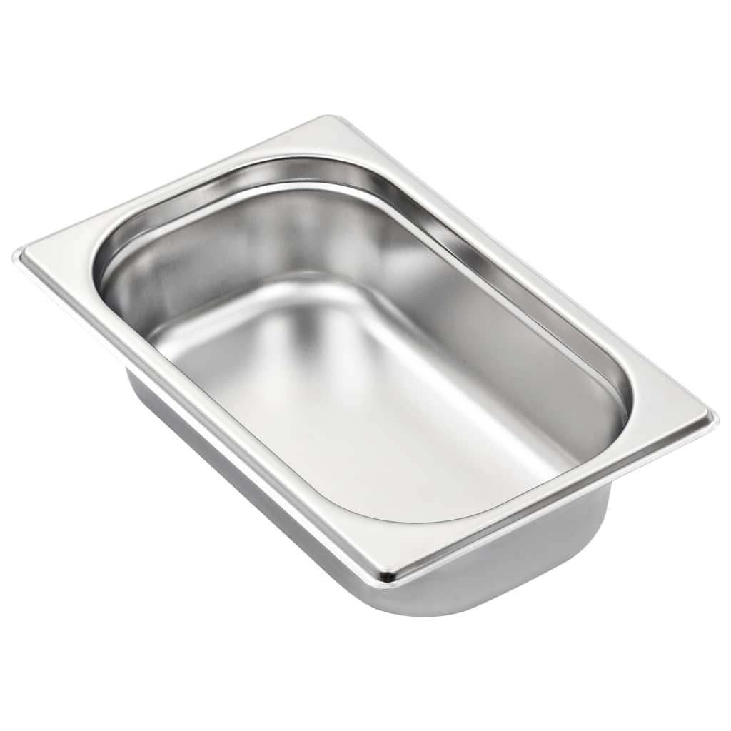 Recipientes gastronorm 8 pcs gn 1/4 65 mm aço inoxidável