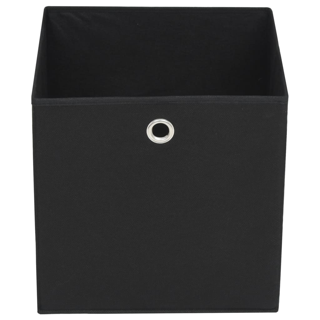 Caixas arrumação 4 pcs 28x28x28 cm tecido-não-tecido preto