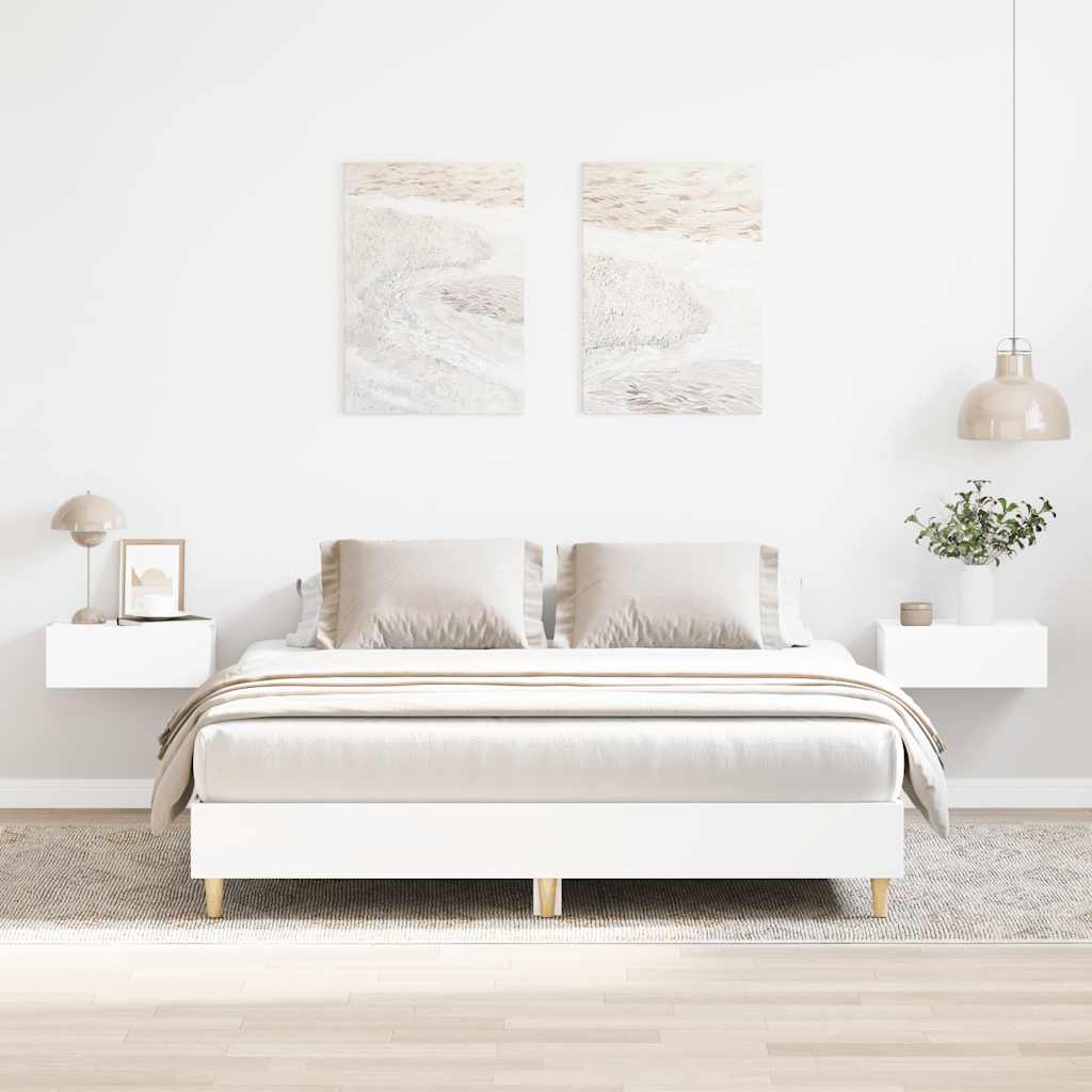 Estrutura de cama sem colchão 140x200 cm branco
