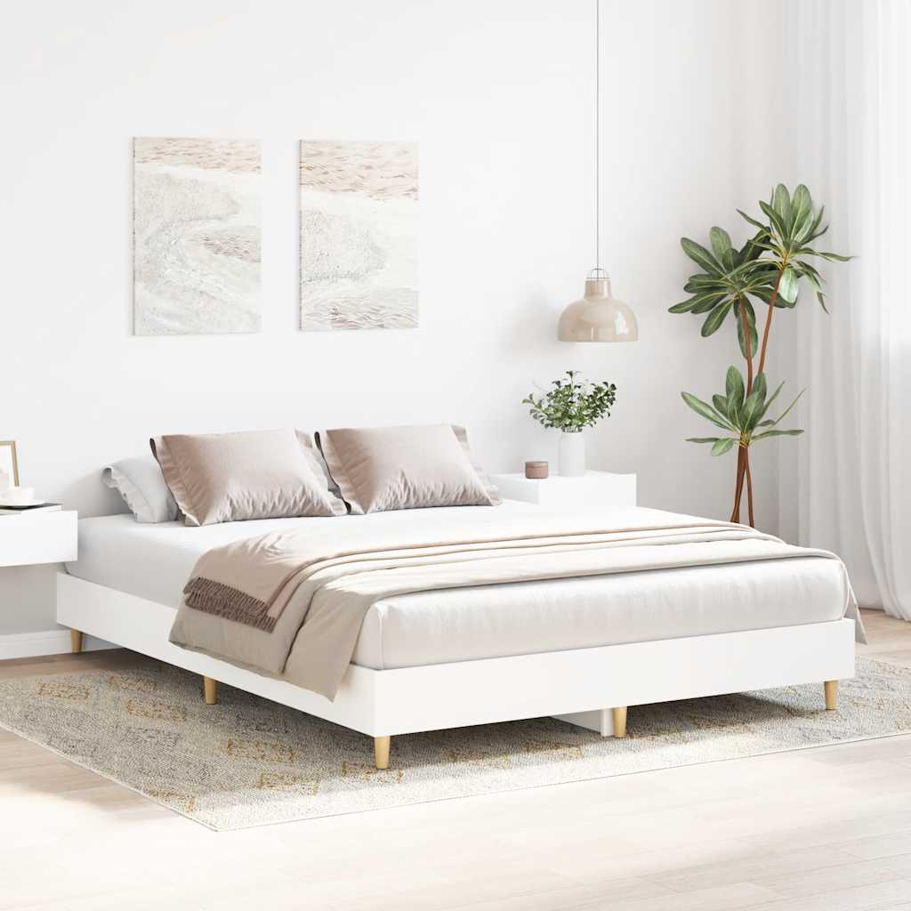 Estrutura de cama sem colchão 140x200 cm branco