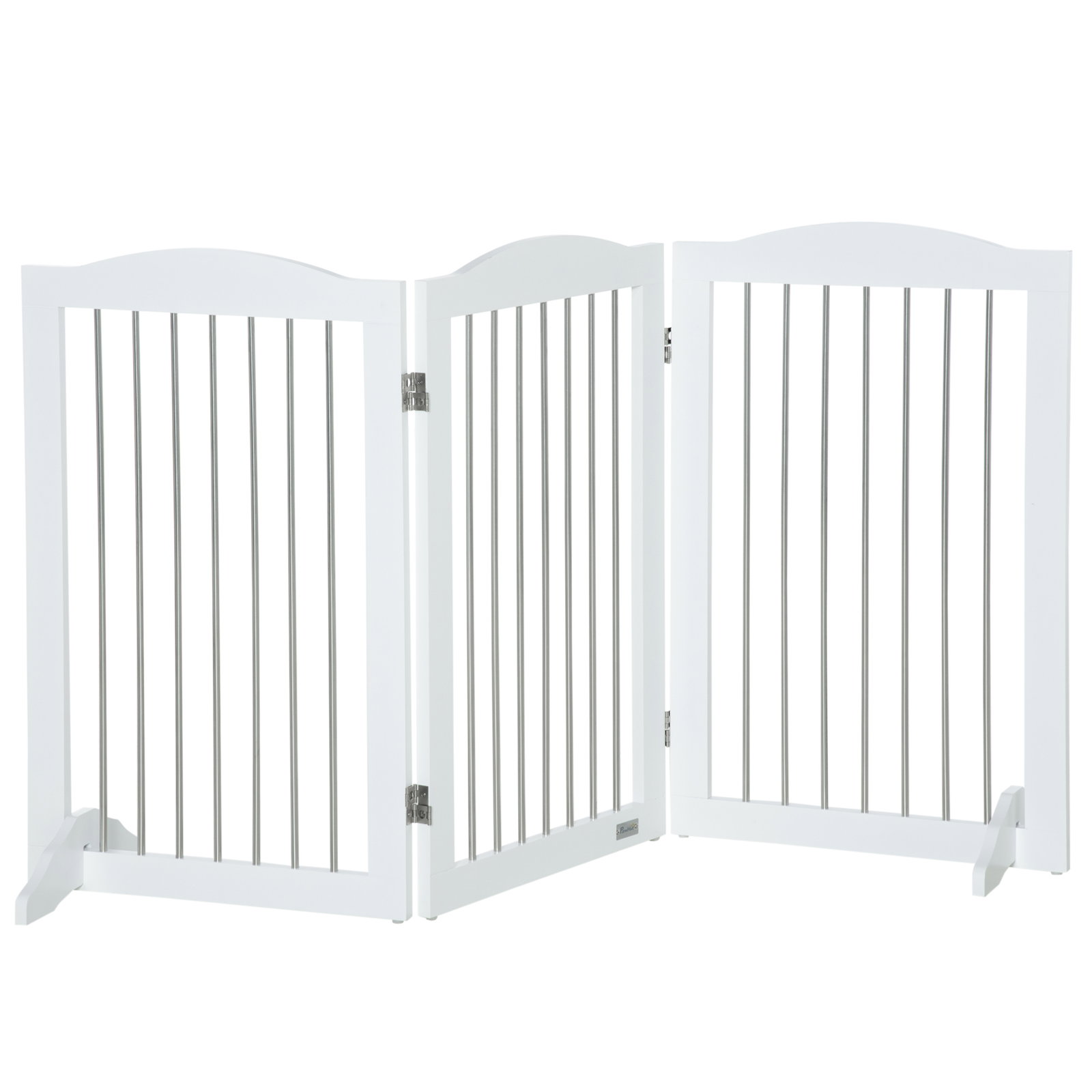 Barreira de segurança para cães barreira de segurança para escadas e portas dobrável com suporte de pé 154x30x80cm branco
