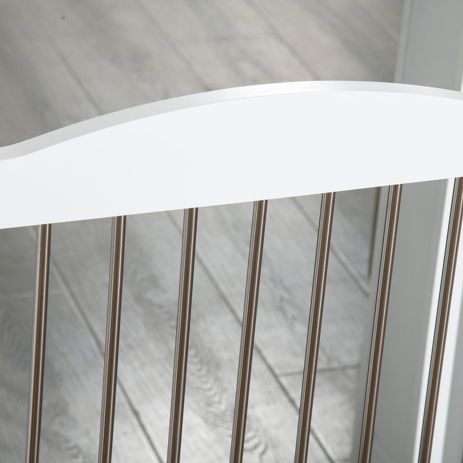 Barreira de segurança para cães barreira de segurança para escadas e portas dobrável com suporte de pé 154x30x80cm branco