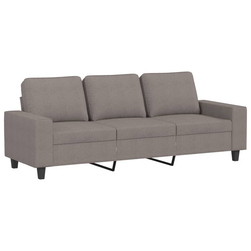 3 Pcs conjunto de sofás tecido cinzento-acastanhado
