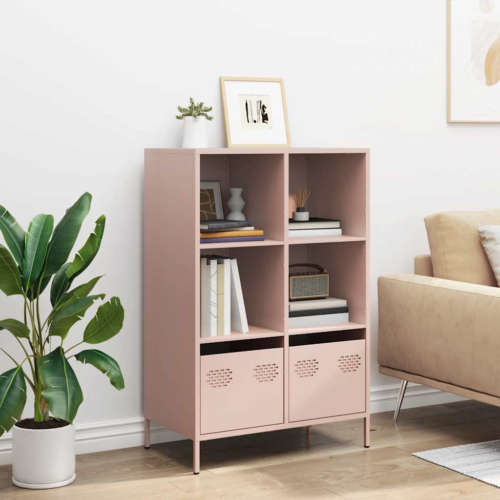 Móvel alto 68x39x103,5 cm aço rosa