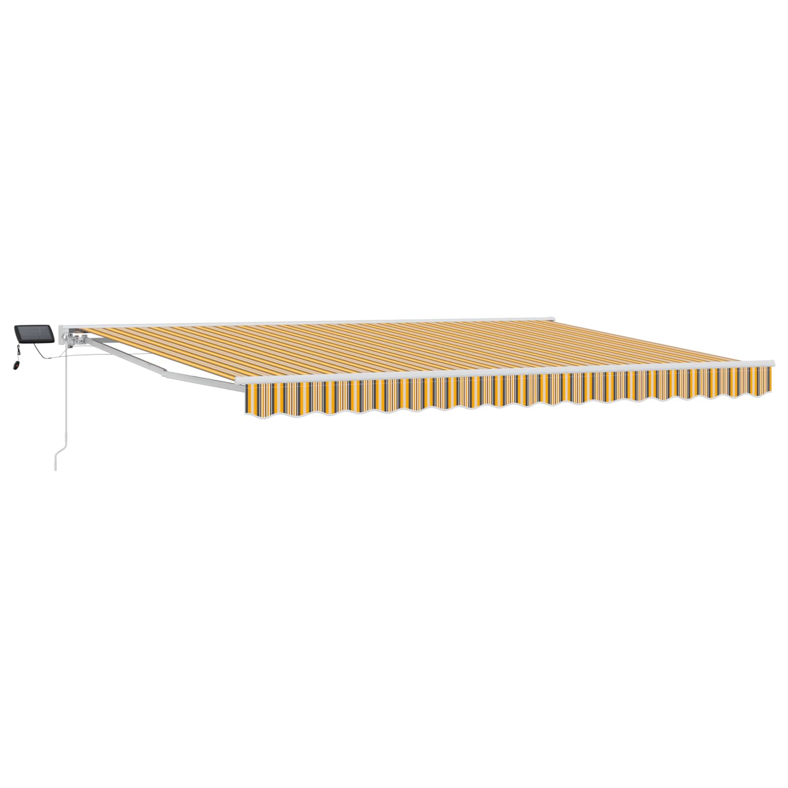 Estrutura de toldo manual com leds 5 × 3,5 m