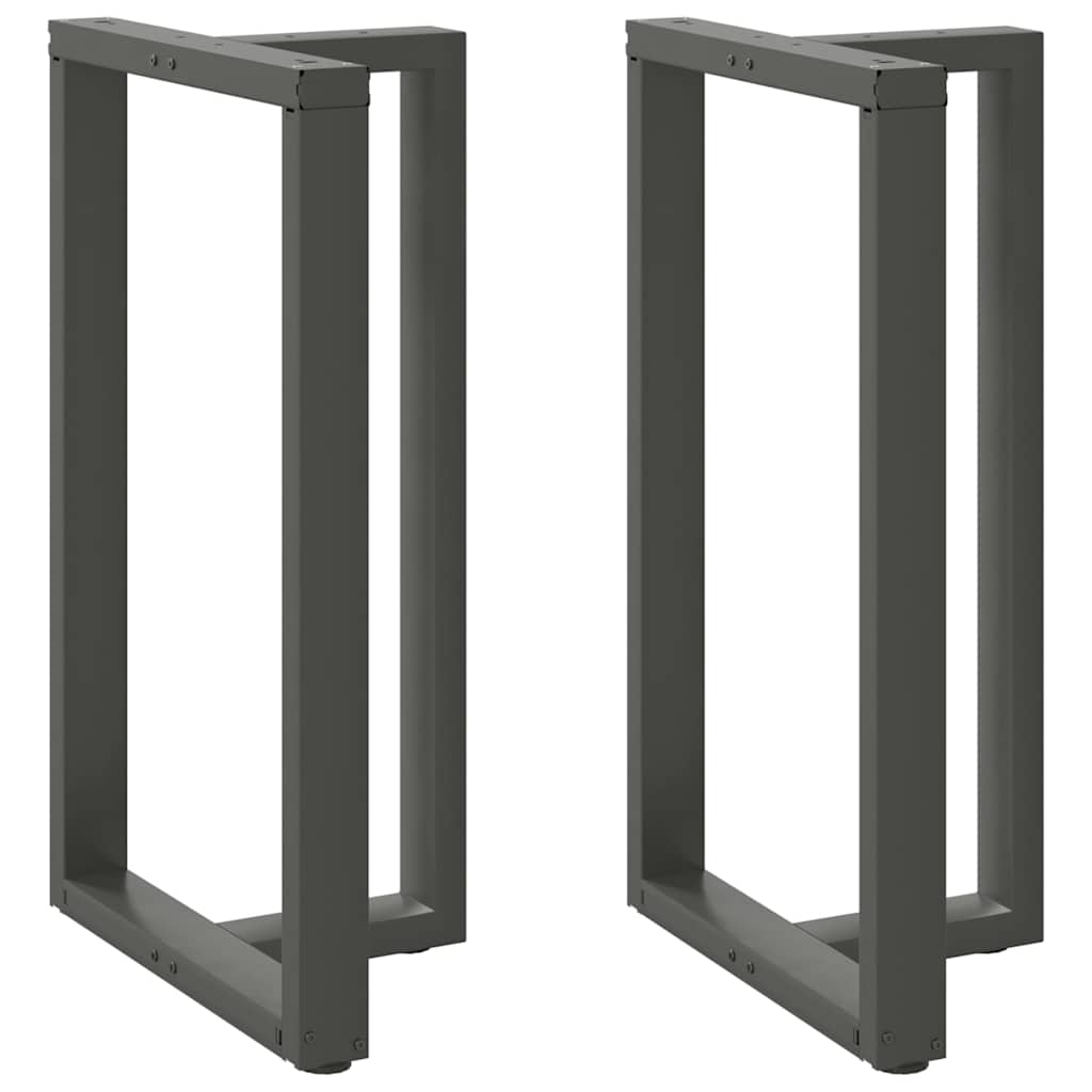 Pés para mesa de bar em forma de t, 2 peças, antracite, 60x35x(100-101) cm, aço