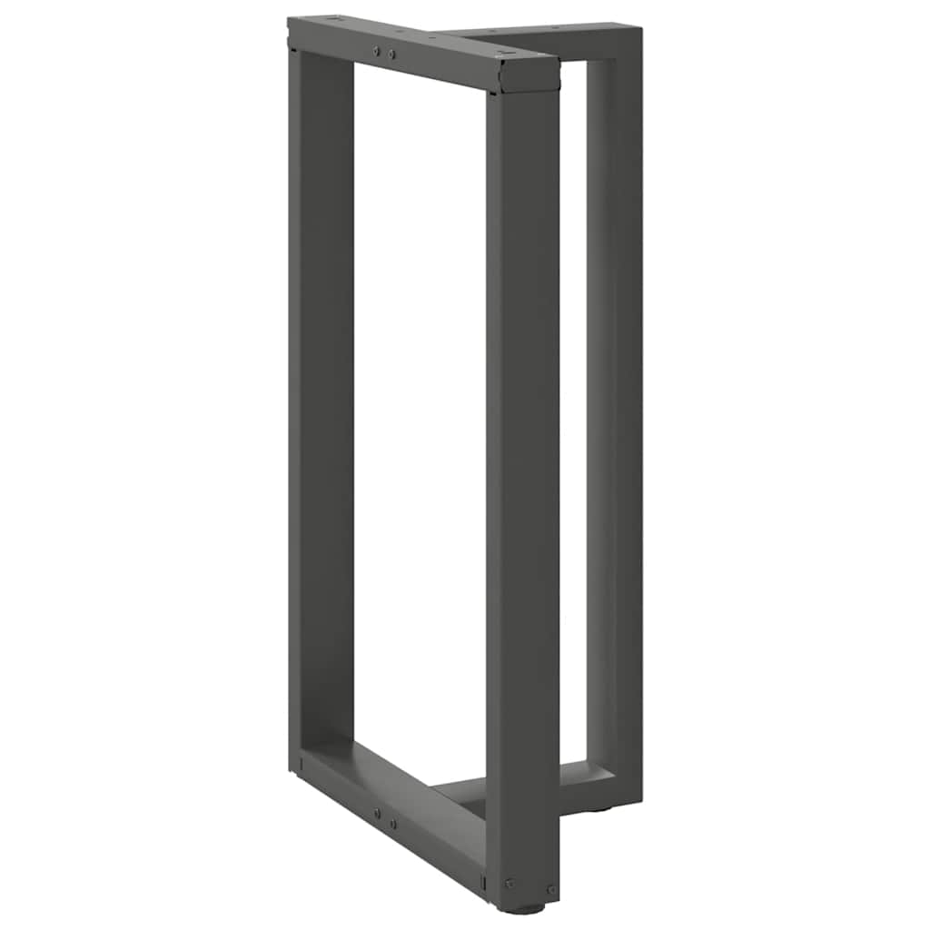 Pés para mesa de bar em forma de t, 2 peças, antracite, 60x35x(100-101) cm, aço