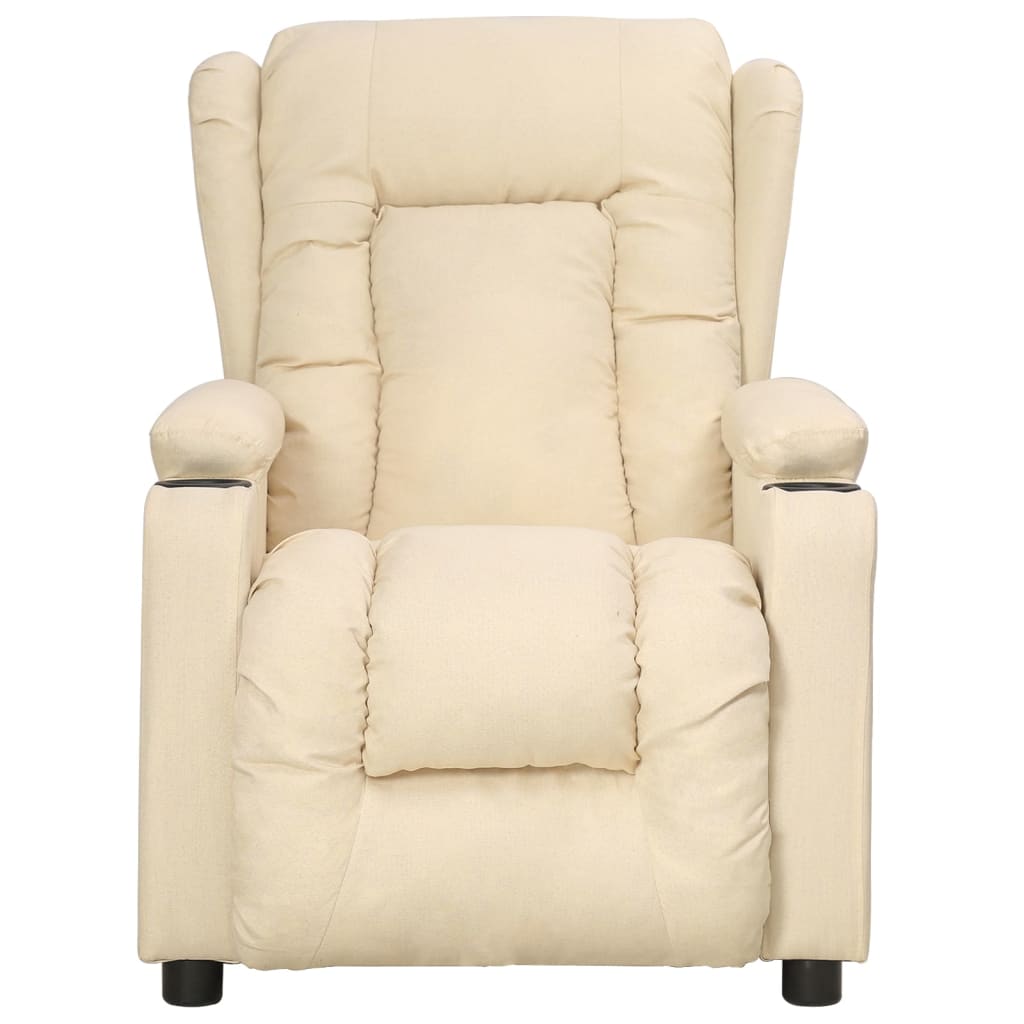 Poltrona reclinável tecido cor creme