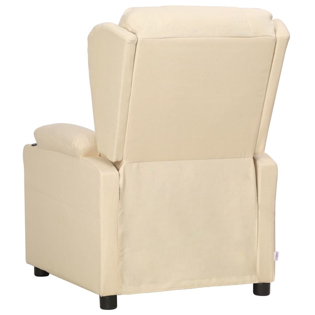 Poltrona reclinável tecido cor creme