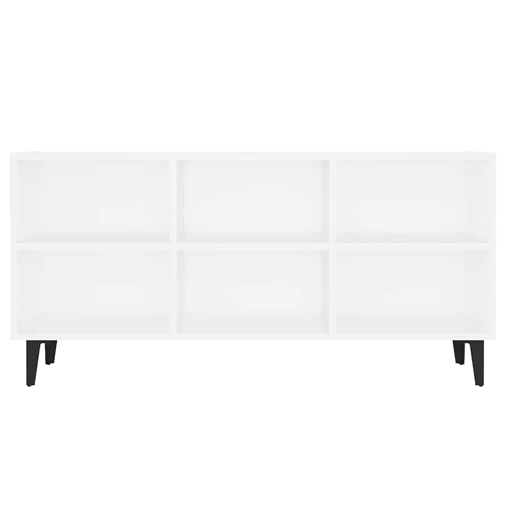 Móvel de TV com pernas em metal 103,5x30x50 cm branco